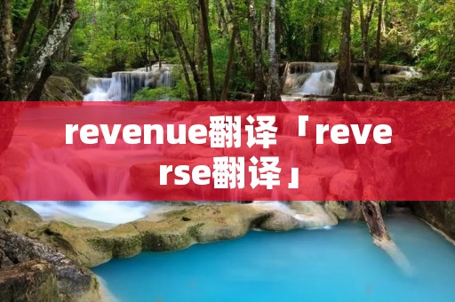 revenue翻译「reverse翻译」