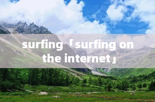 surfing「surfing on the internet」