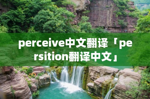 perceive中文翻译「persition翻译中文」
