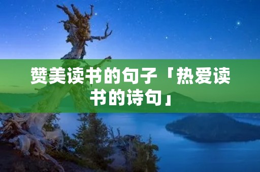 赞美读书的句子「热爱读书的诗句」