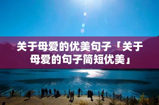 关于母爱的优美句子「关于母爱的句子简短优美」