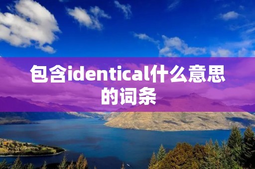 包含identical什么意思的词条