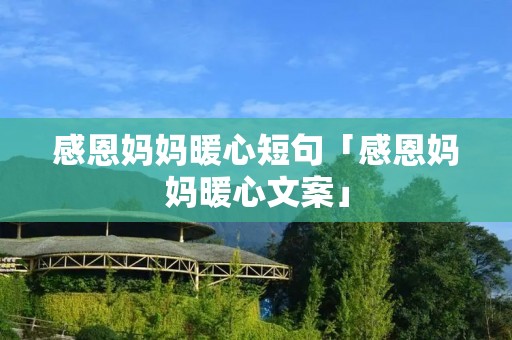 感恩妈妈暖心短句「感恩妈妈暖心文案」