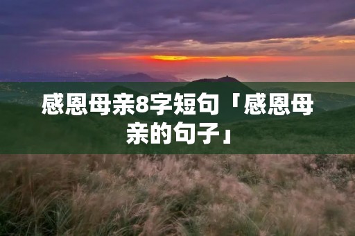 感恩母亲8字短句「感恩母亲的句子」