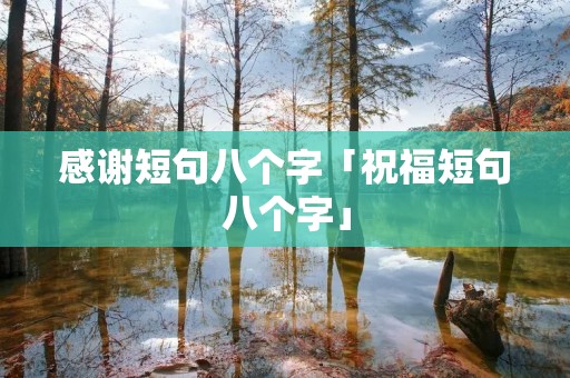 感谢短句八个字「祝福短句八个字」