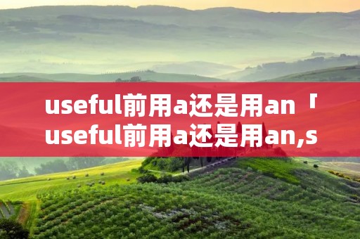 useful前用a还是用an「useful前用a还是用an,s前用什么」