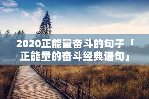 2020正能量奋斗的句子「正能量的奋斗经典语句」