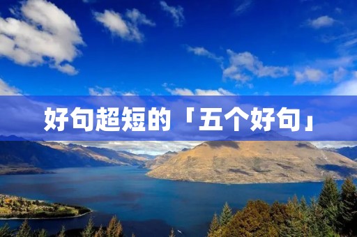 好句超短的「五个好句」