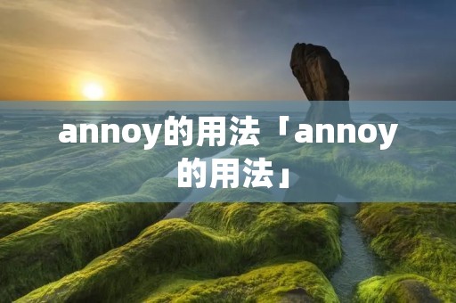 annoy的用法「annoy 的用法」