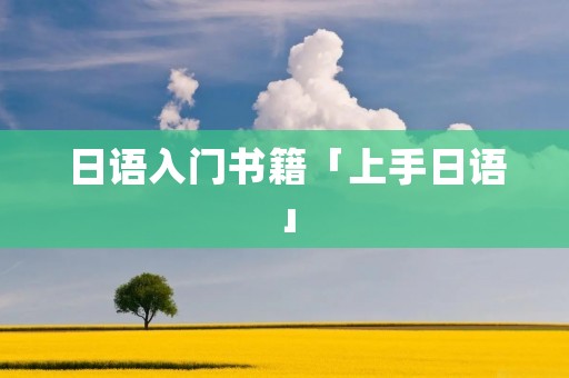 日语入门书籍「上手日语」