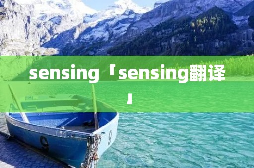 sensing「sensing翻译」