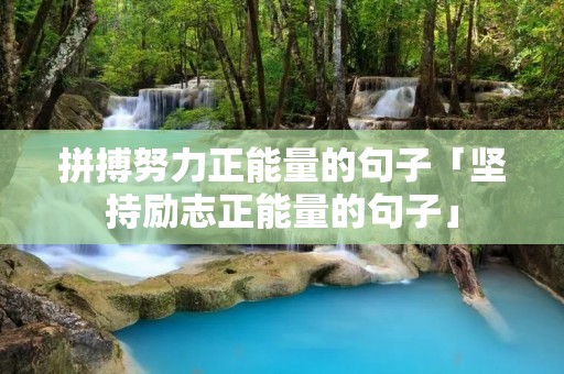 拼搏努力正能量的句子「坚持励志正能量的句子」 拼搏努力正能量的句子「坚持励志正能量的句子」