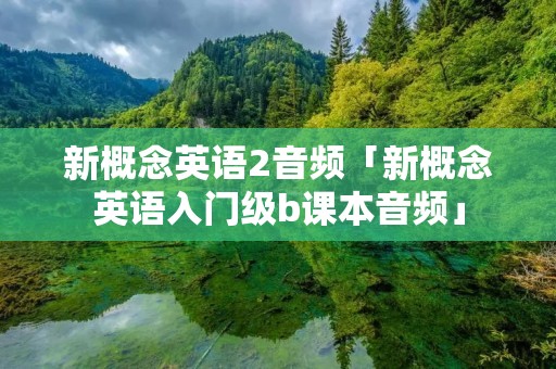 新概念英语2音频「新概念英语入门级b课本音频」