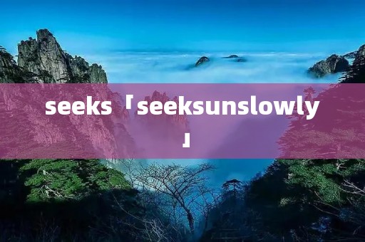 seeks「seeksunslowly」