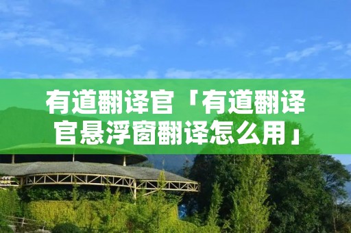 有道翻译官「有道翻译官悬浮窗翻译怎么用」