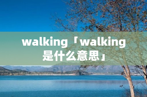 walking「walking是什么意思」
