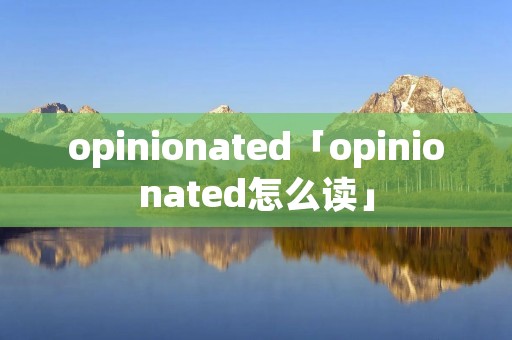 opinionated「opinionated怎么读」