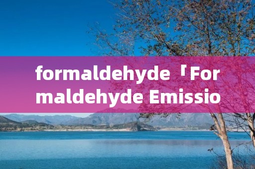 formaldehyde「Formaldehyde Emission」