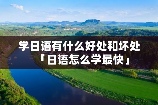 学日语有什么好处和坏处「日语怎么学最快」