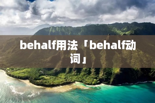 behalf用法「behalf动词」