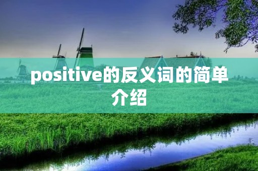 positive的反义词的简单介绍
