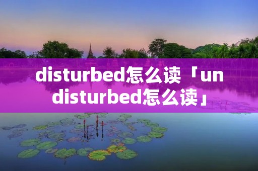 disturbed怎么读「undisturbed怎么读」 disturbed怎么读「undisturbed怎么读」