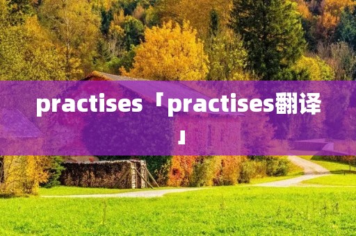 practises「practises翻译」 practises「practises翻译」