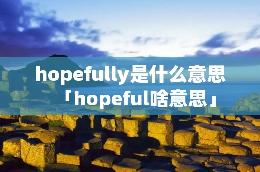 hopefully是什么意思「hopeful啥意思」