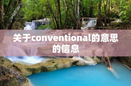 关于conventional的意思的信息