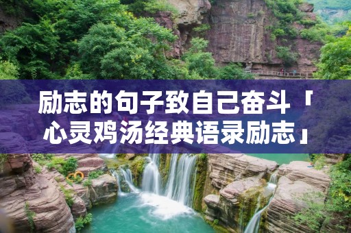 励志的句子致自己奋斗「心灵鸡汤经典语录励志」