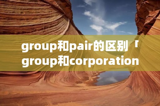 group和pair的区别「group和corporation区别」