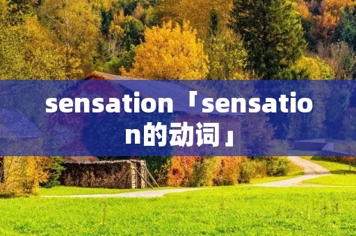 sensation「sensation的动词」