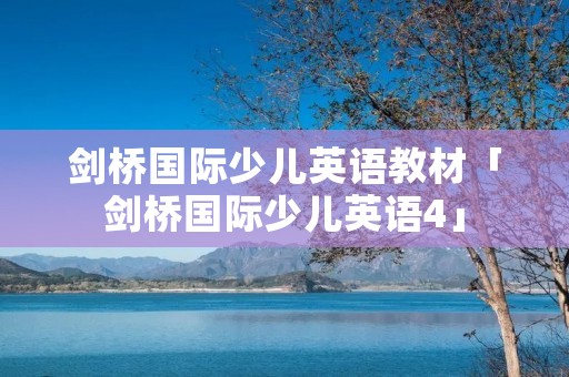 剑桥国际少儿英语教材「剑桥国际少儿英语4」