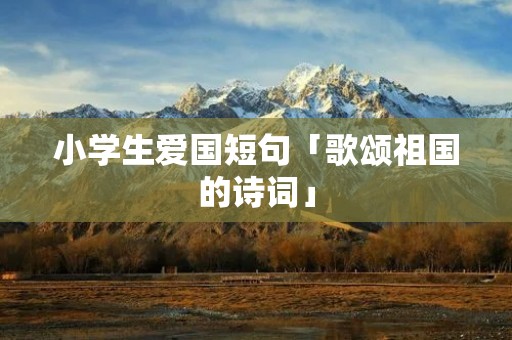 小学生爱国短句「歌颂祖国的诗词」