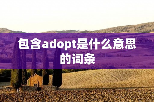包含adopt是什么意思的词条