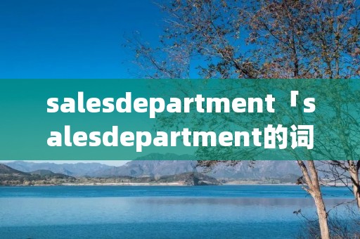 salesdepartment「salesdepartment的词性」