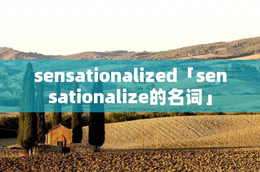 sensationalized「sensationalize的名词」