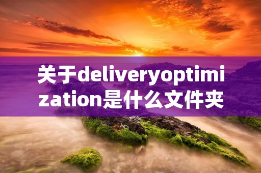 关于deliveryoptimization是什么文件夹的信息