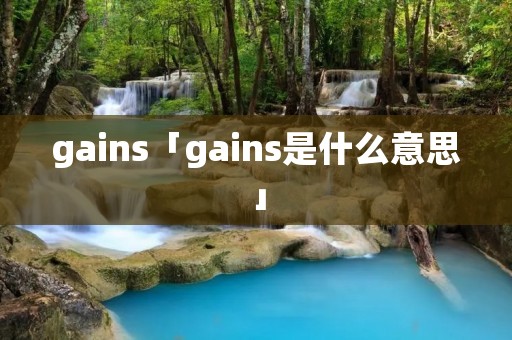 gains「gains是什么意思」