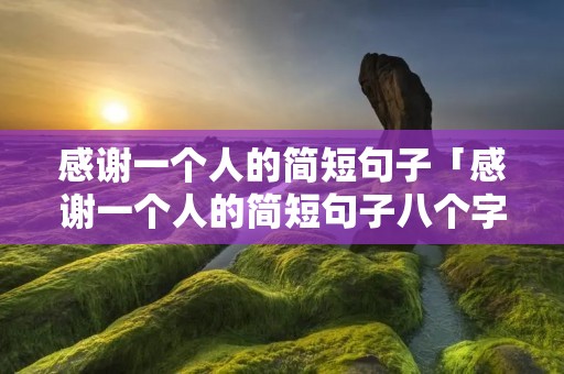 感谢一个人的简短句子「感谢一个人的简短句子八个字」