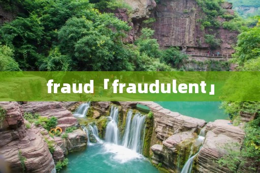 fraud「fraudulent」