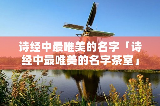 诗经中最唯美的名字「诗经中最唯美的名字茶室」