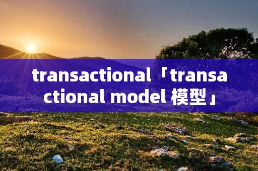 transactional「transactional model 模型」