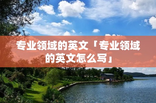专业领域的英文「专业领域的英文怎么写」