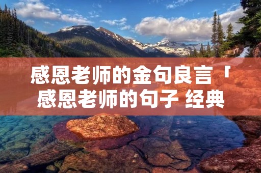 感恩老师的金句良言「感恩老师的句子 经典用语大全」