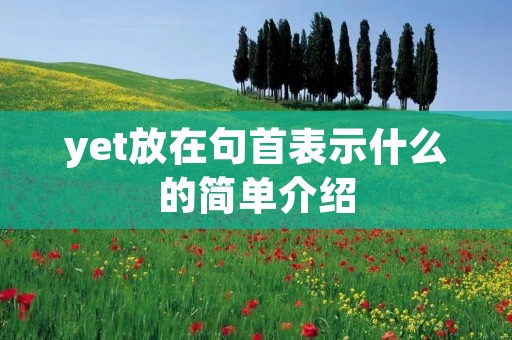 yet放在句首表示什么的简单介绍