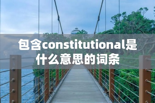 包含constitutional是什么意思的词条 包含constitutional是什么意思的词条