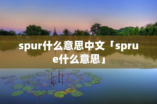 spur什么意思中文「sprue什么意思」 spur什么意思中文「sprue什么意思」