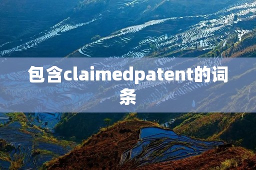 包含claimedpatent的词条