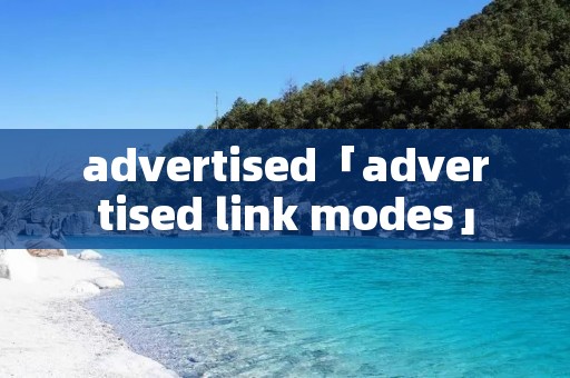 advertised「advertised link modes」 advertised「advertised link modes」